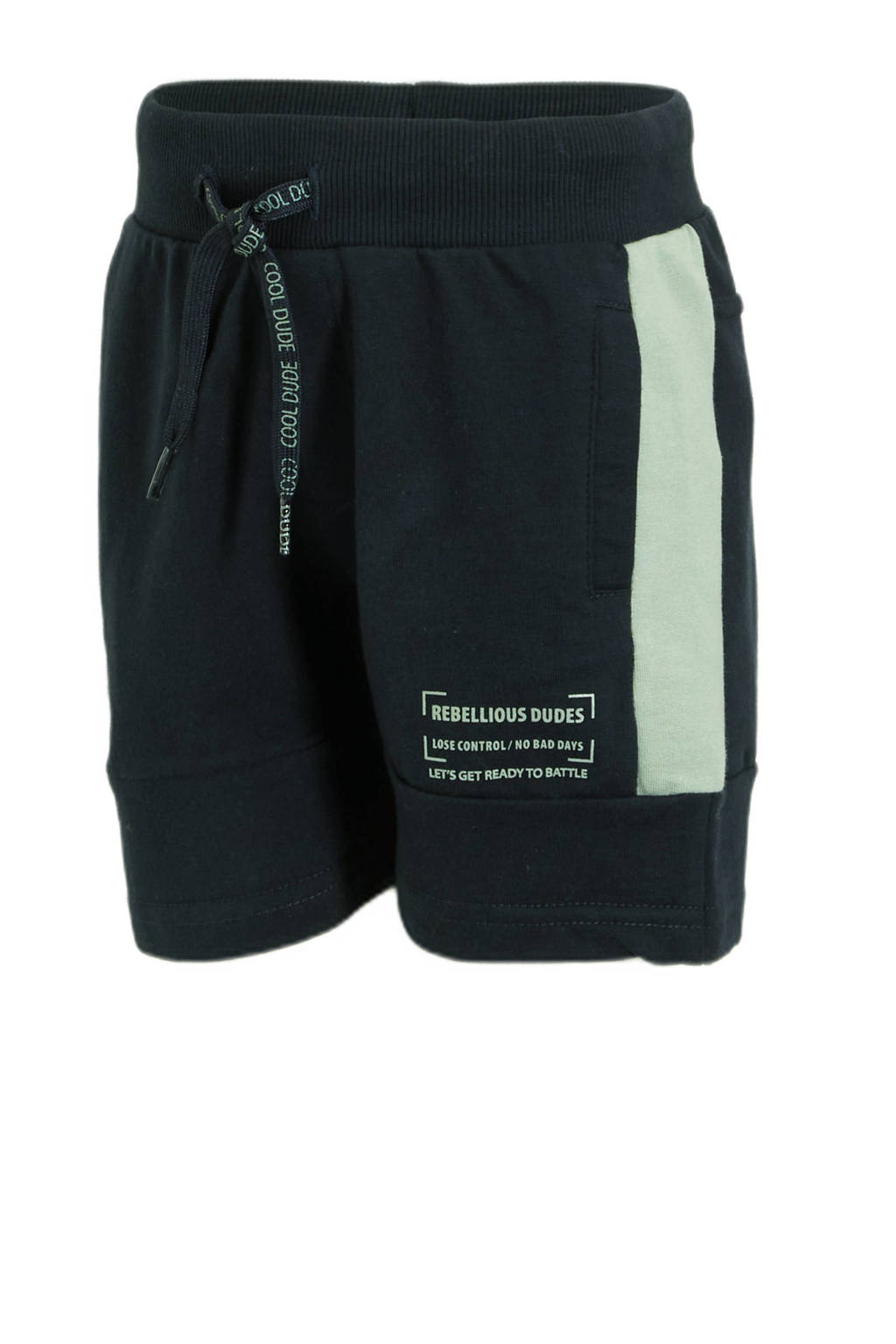 Orange Stars short Manuel met printopdruk donkerblauw