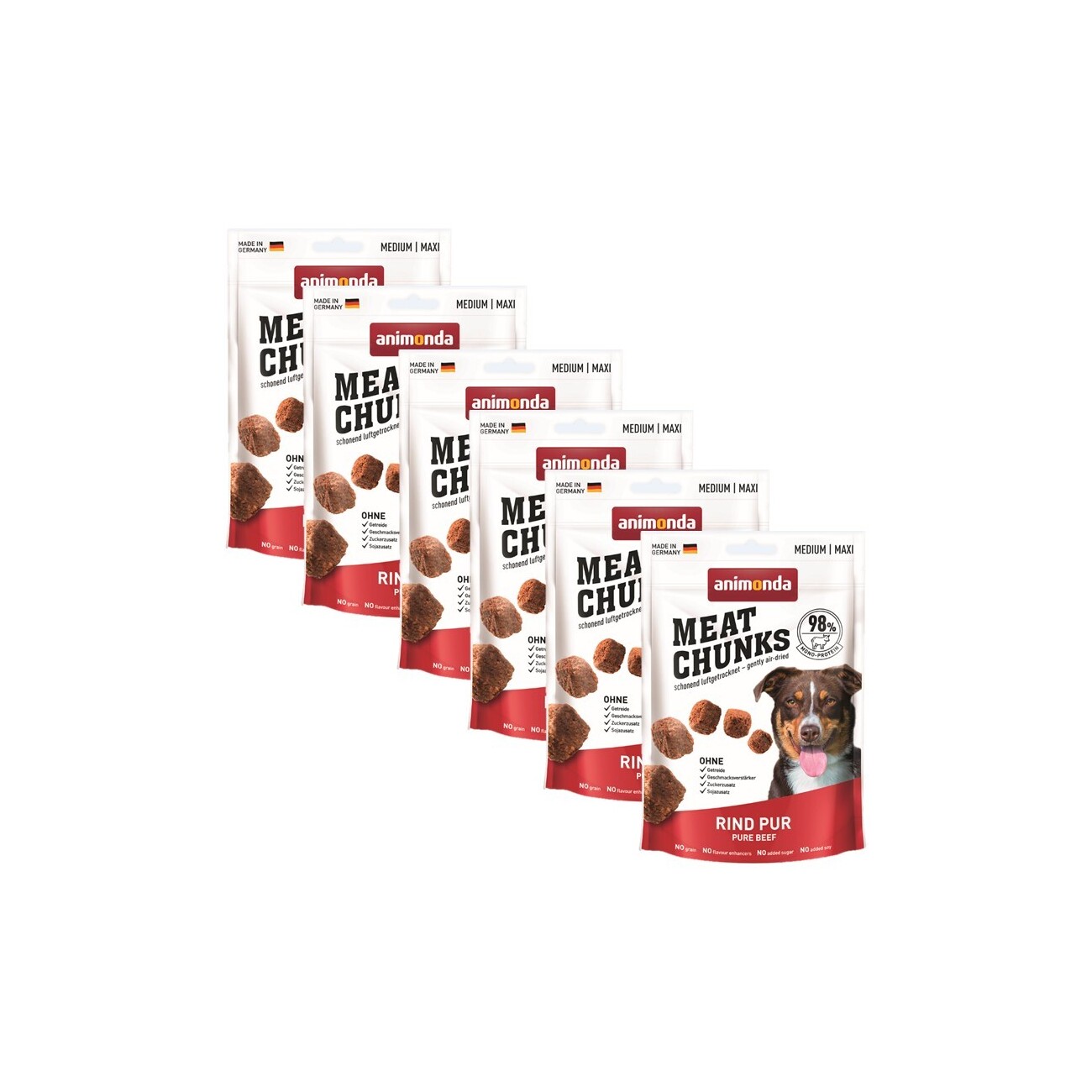 animonda GranCarno Meat Chunks Adult, Rind 6x80 g
