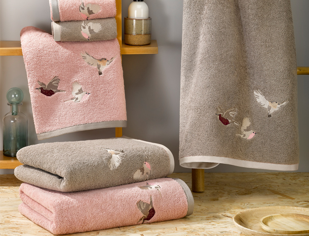 Serviette de bain-À vol d'oiseaux