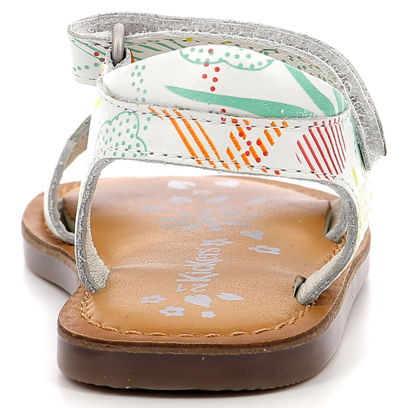 Kickers Sandales en Cuir Dyastar blanc/sunshine