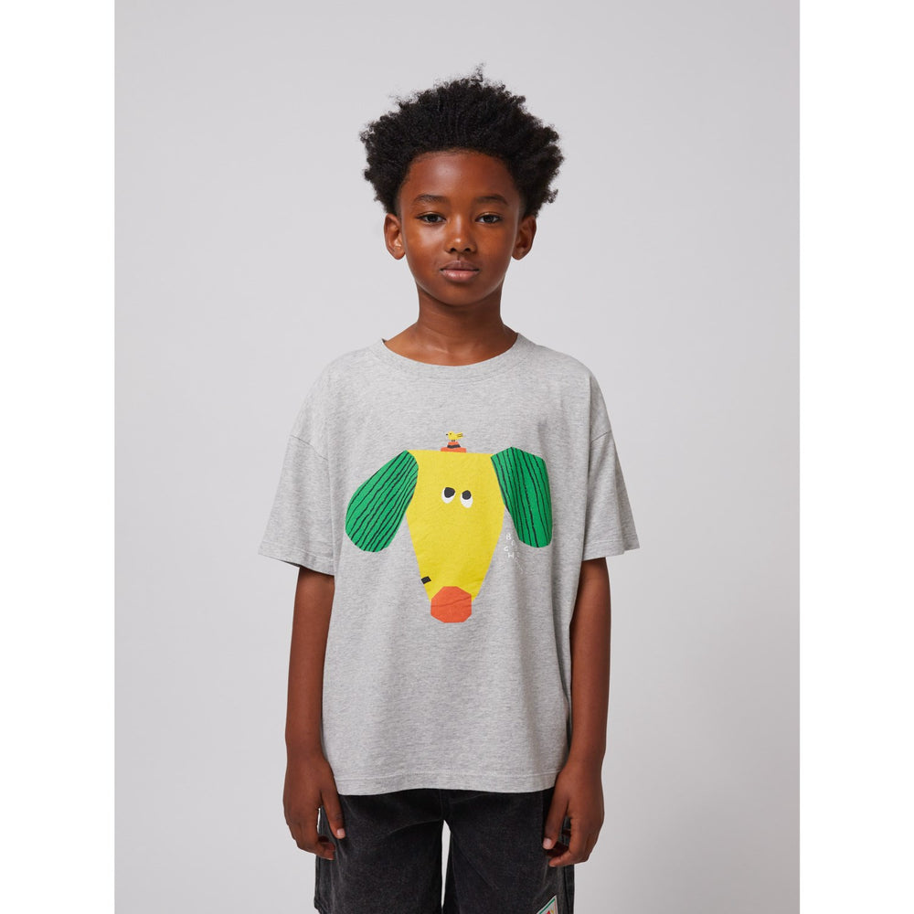 Køb Bobo Choses Heather Grey Happy Dog T-Shirt