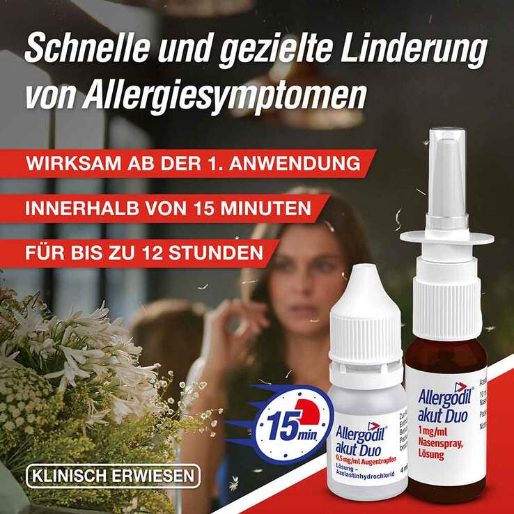 Allergodil akut Duo mit Azelastin, 1 St