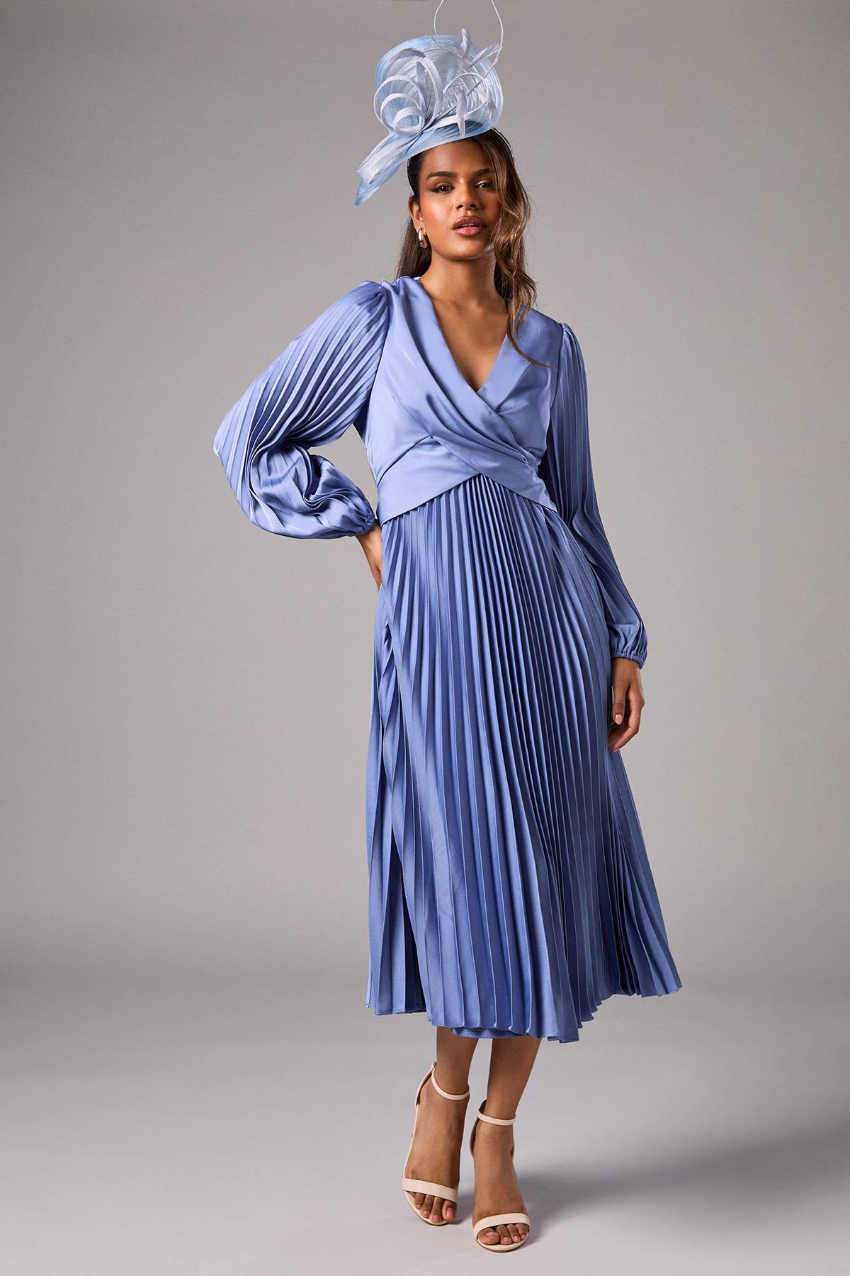 Coast Robe Midi à Jupe Plissée Petite