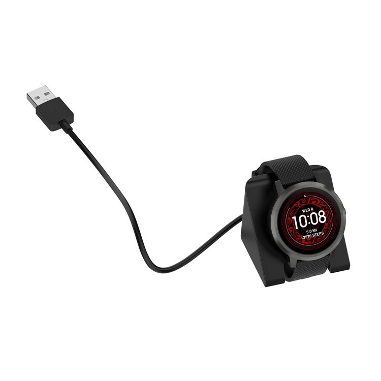 (1m) USB A auf Garmin Fenix 7 / 6 / 5 Magnetisches Ladekabel - Schwarz
