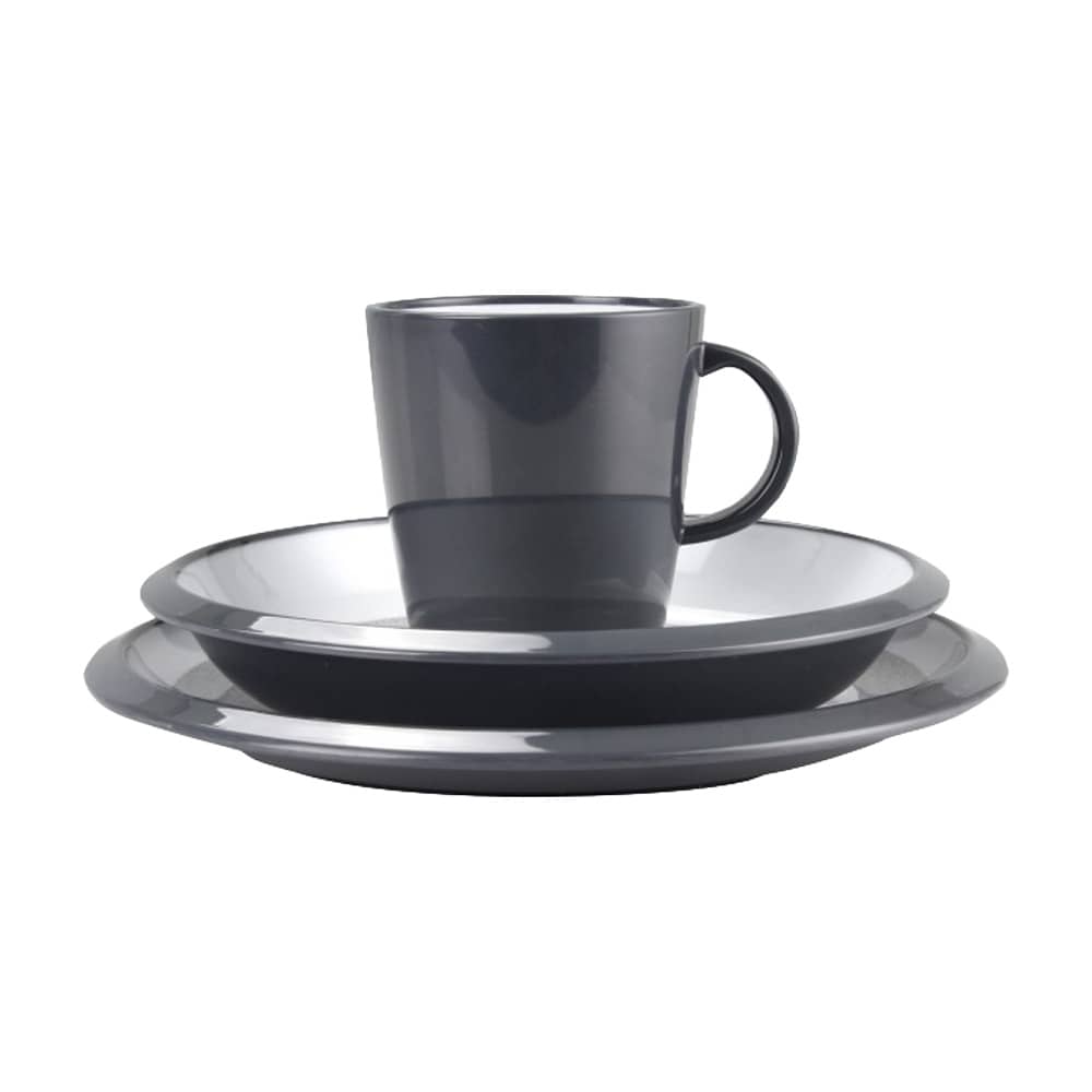 Lot de vaisselle Brunner 8 pièces Granyte mélamine Tête-à-Tête
