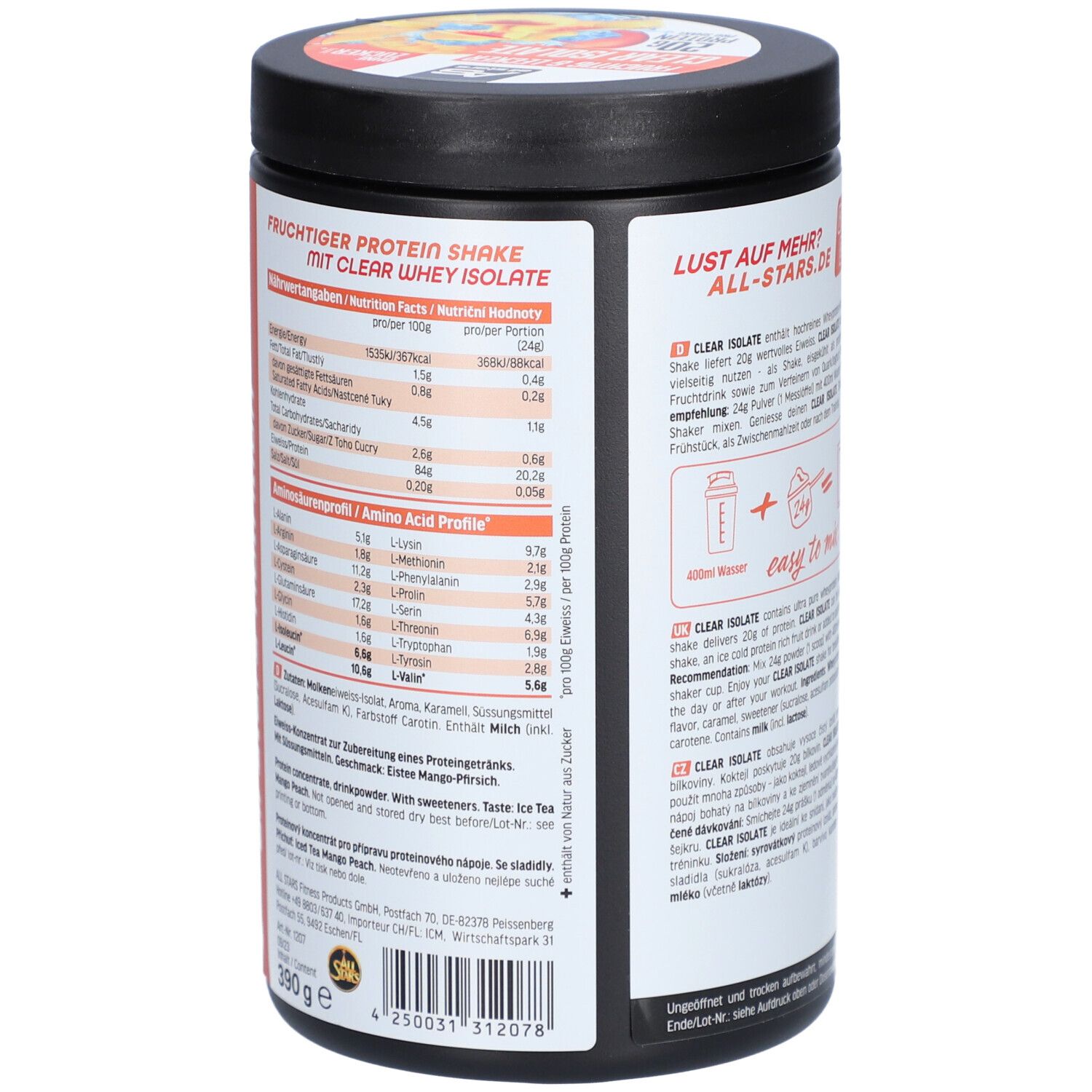 All Stars® Clear Isolate Whey Protein