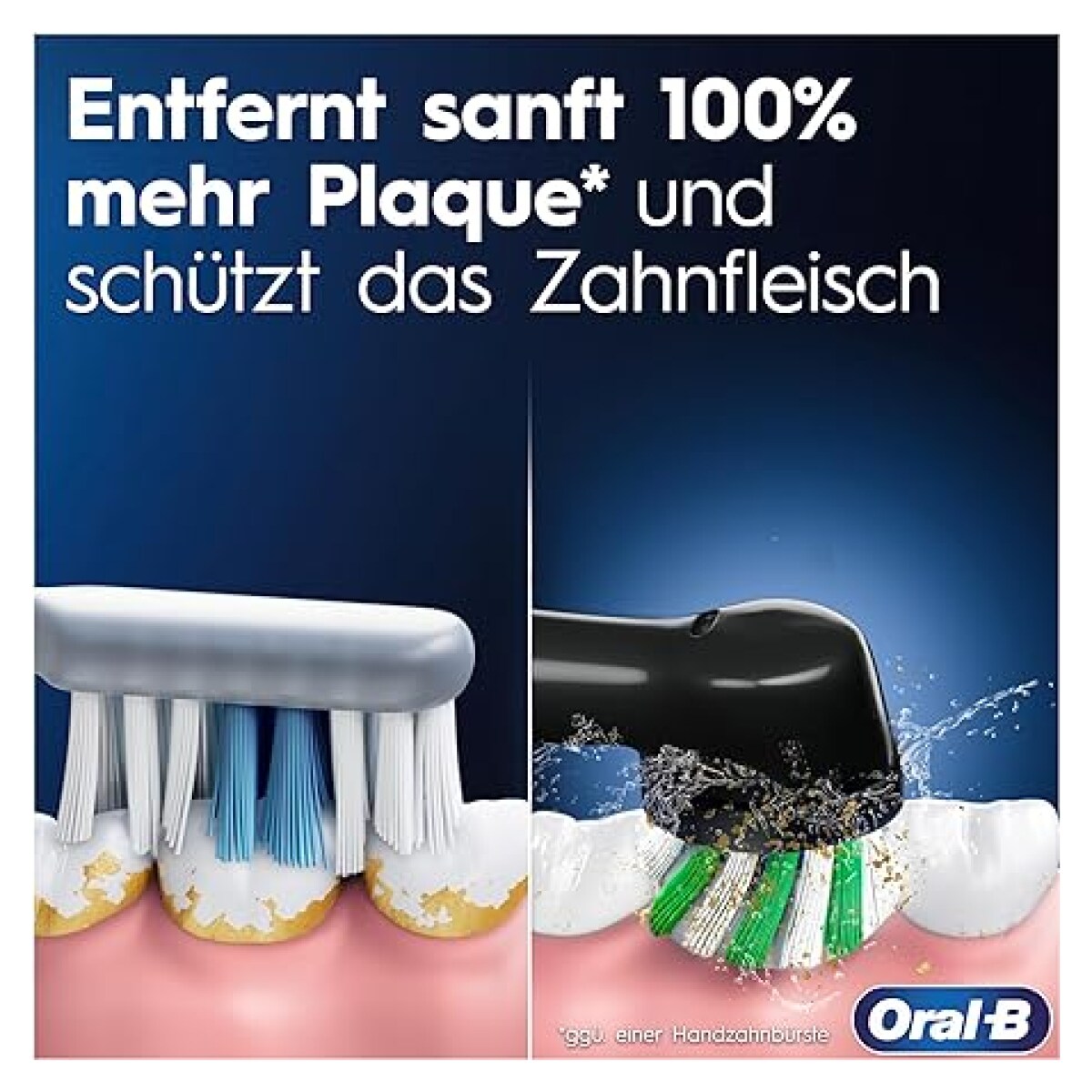 Oral-B Elektrische Zahnbürste Pro 1 Cross Action Pink mit Reiseetui