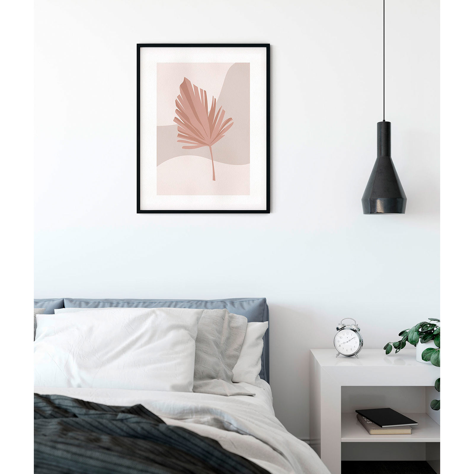 Wandbild MINIMALIST LEAF LOVER - rosa - 50x70 cm