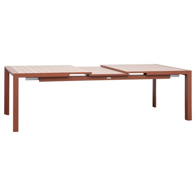 Table de jardin extensible rectangulaire EVASION Effet bois Honey / Acajou