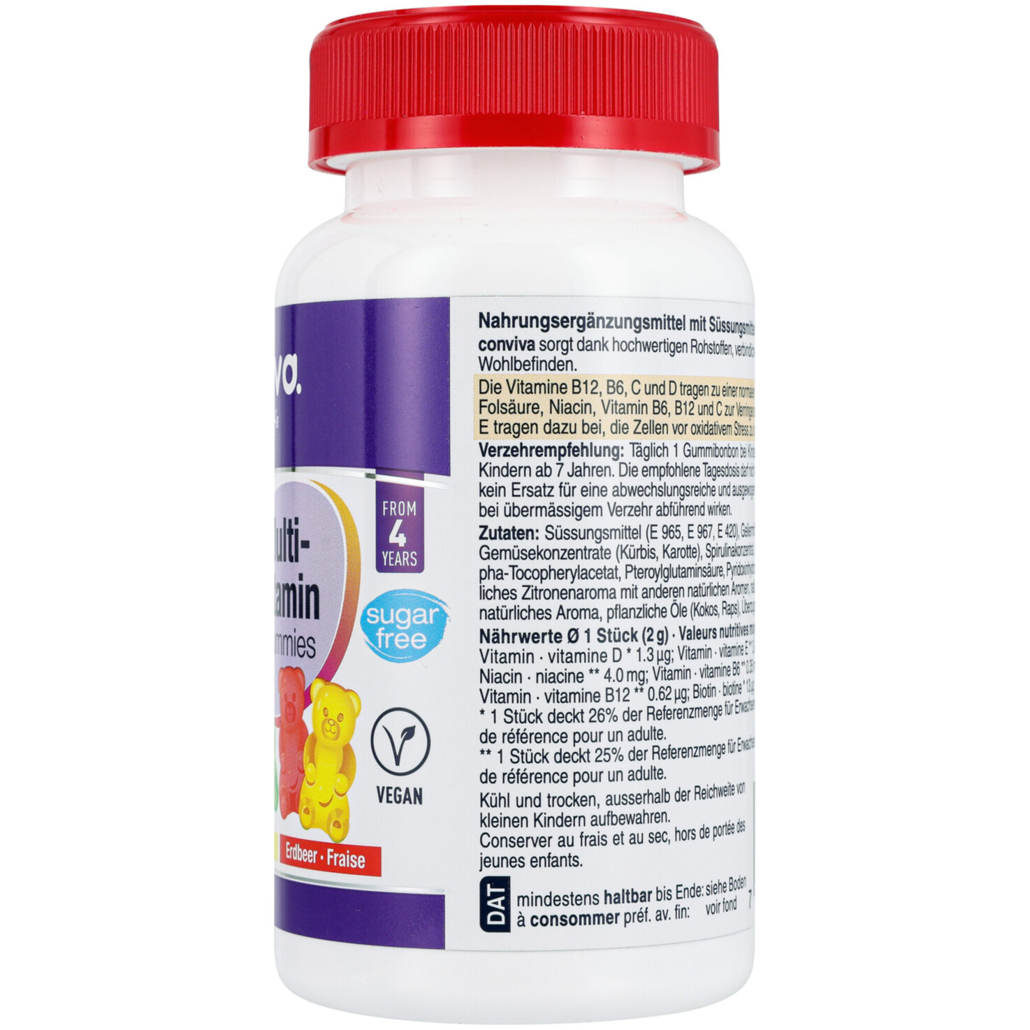 conviva Multivitamin Kids Gummies Vegan zuckerfrei