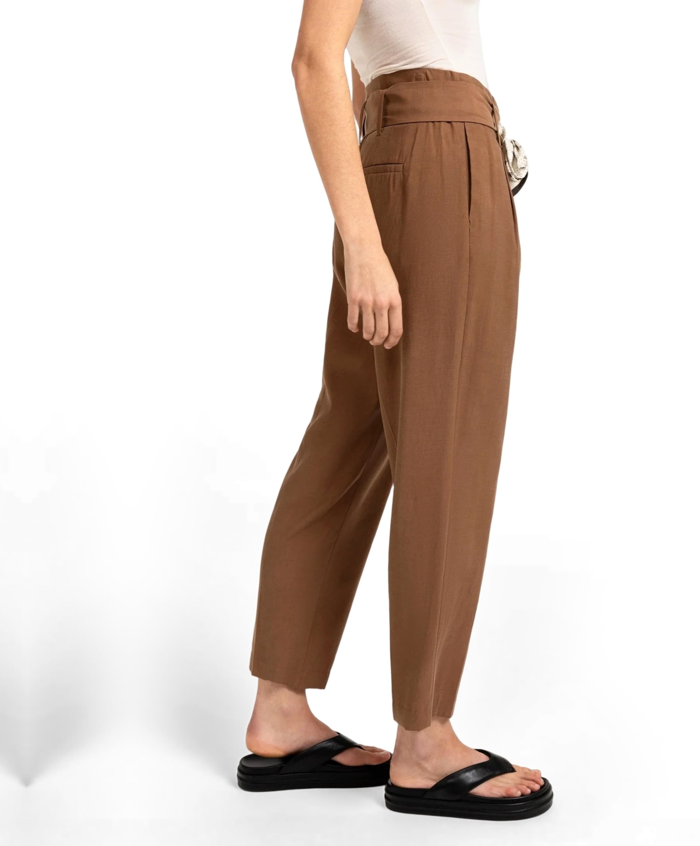 YAYA High-waist met sj dames broek bruin