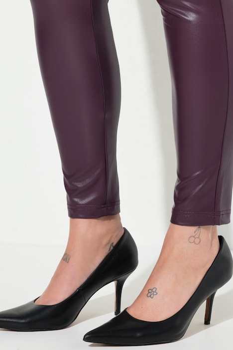 Leggings, Skinny Fit, Lederoptik, Elastikbund