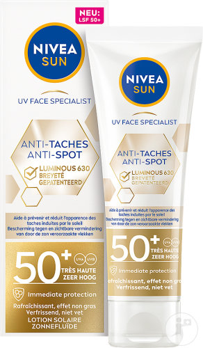 Nivea Sun Face Luminous 630 Fluide Anti-Taches IP50 Tube 40ml