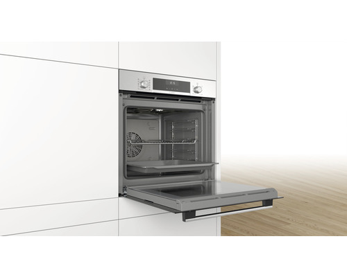 Bosch ovenset met keramische kookplaat en roestvrijstalen frame HBA537BS0 PKN645BA1E 71 l bruikbare inhoud