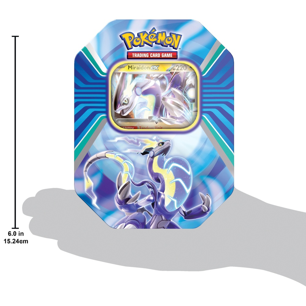 Pokémon-Sammelkartenspiel: Paldea Legends Tin Koraidon oder Miraidon Sortiment