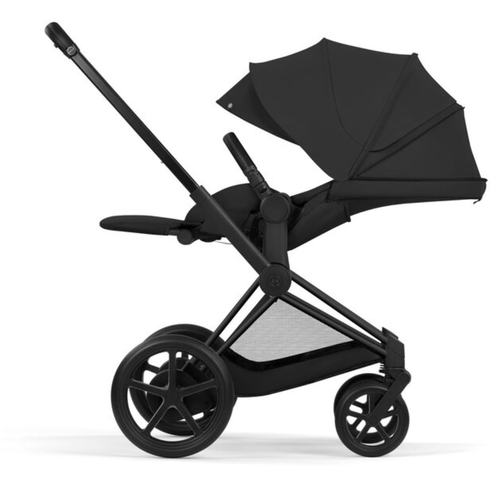 Køb Cybex Sepia Black/Black Epriam Comfort Matt Black Inklusiv Foldbar Liggedel