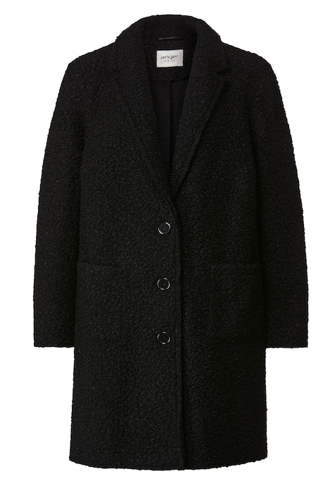 Kurzmantel, Straight Fit, Bouclé, Revers, Langarm