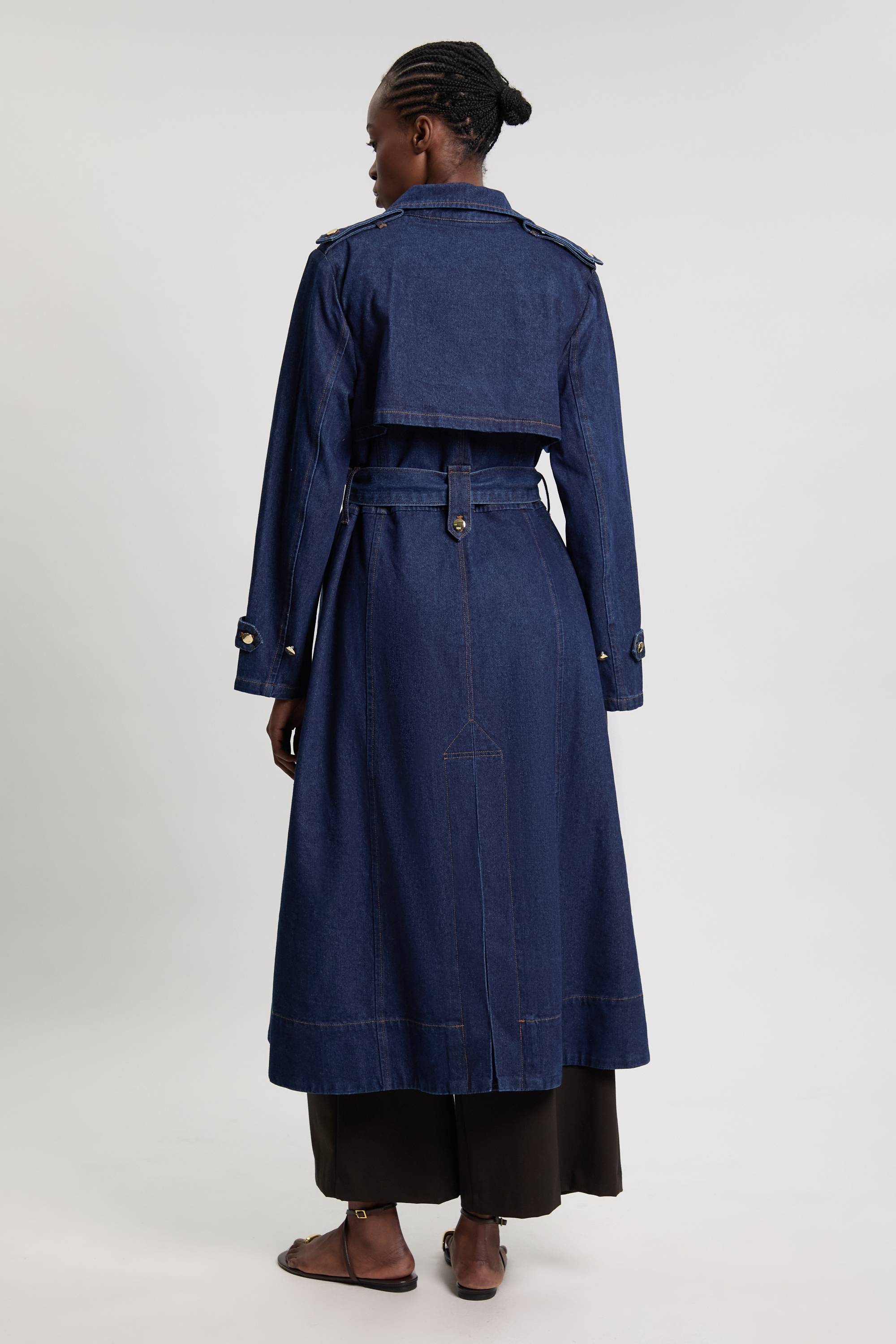 KarenMillen Trench-coat En Denim Avec Ceinture