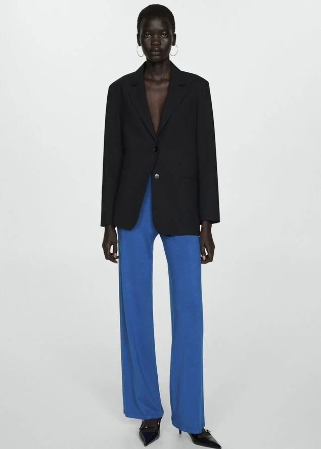 MANGO Knitted wideleg trousers 53