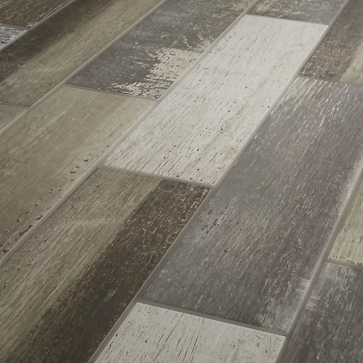 Carrelage sol naturel 15 x 60 cm Worn Wood