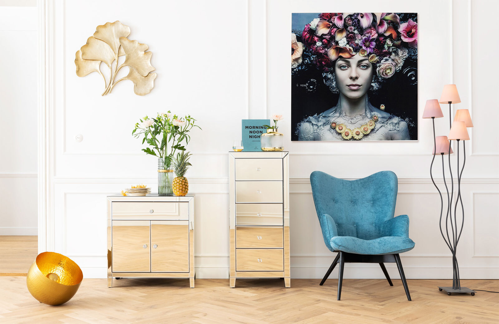 KARE DESIGN Bild FLOWER 120 x 120 cm mehrfarbig