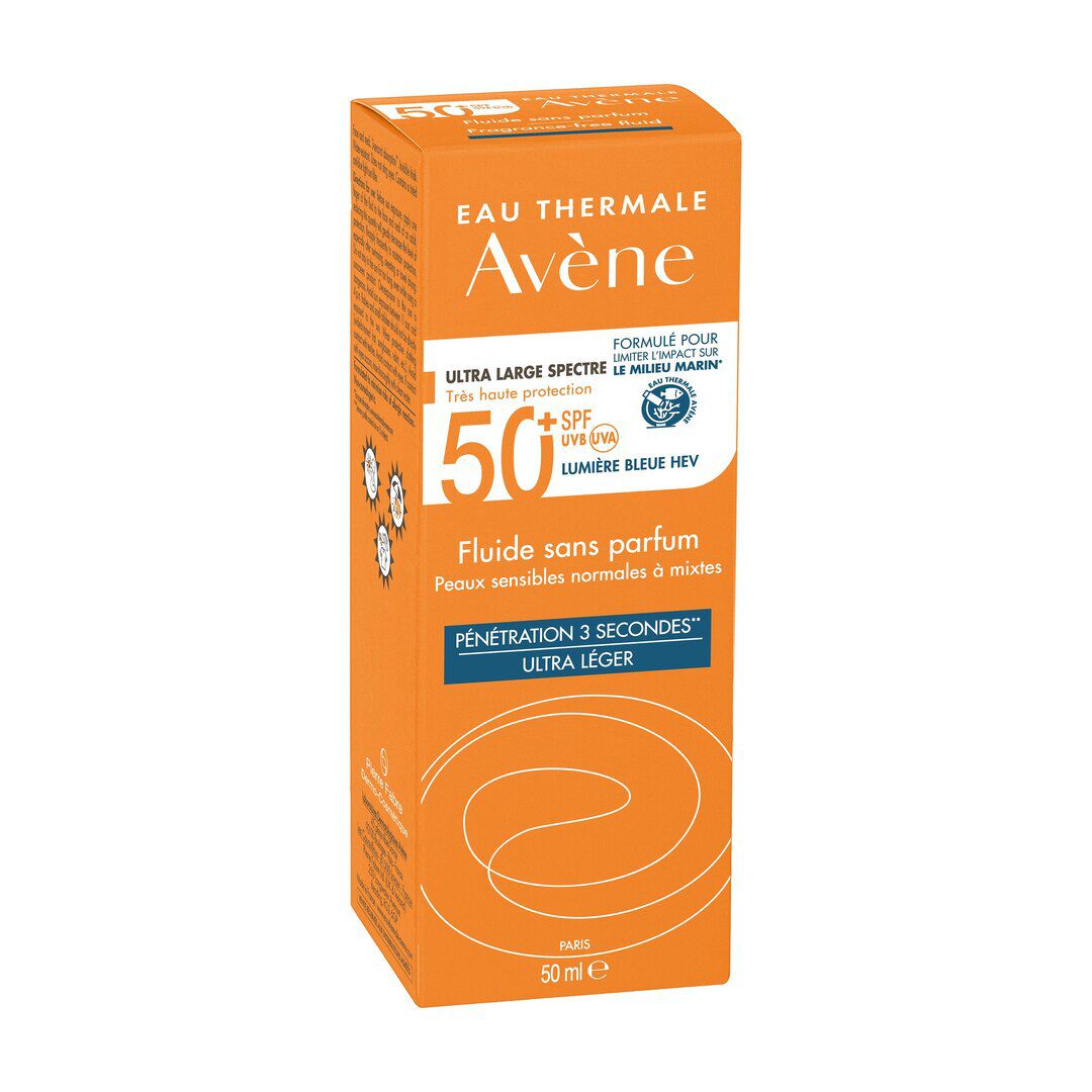 AVENE  Protetor Solar Fluido 50+ sem perfume SPF50+ - 50ml