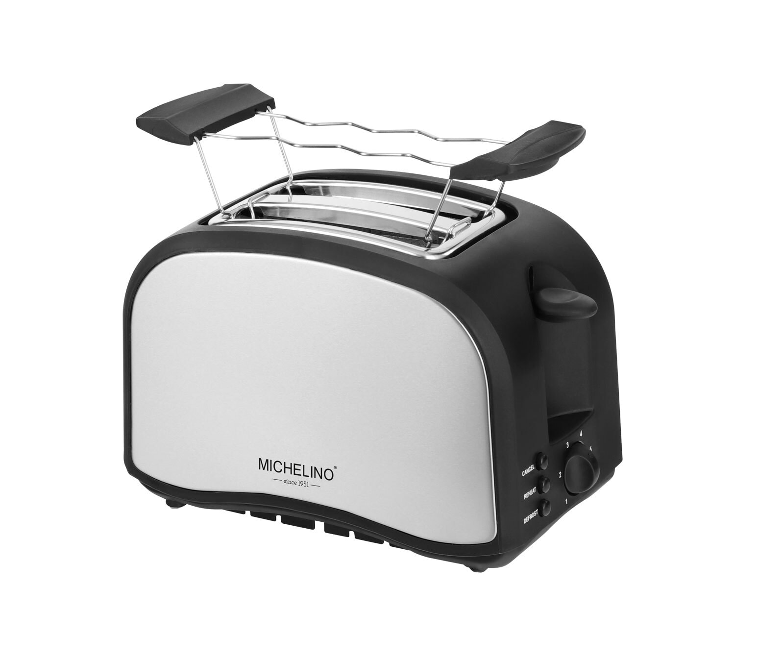 MICHELINO Toaster 74370 Edelstahl 800 Watt