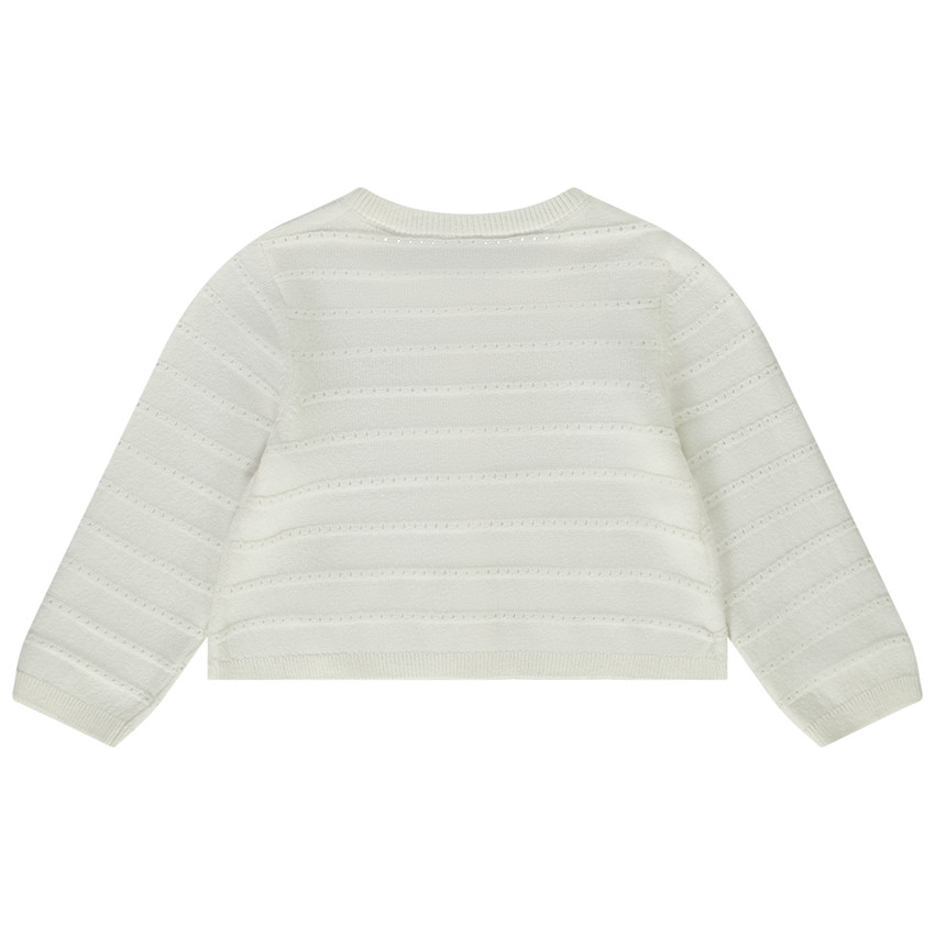 Gilet en tricot ajouré pour bébé fille