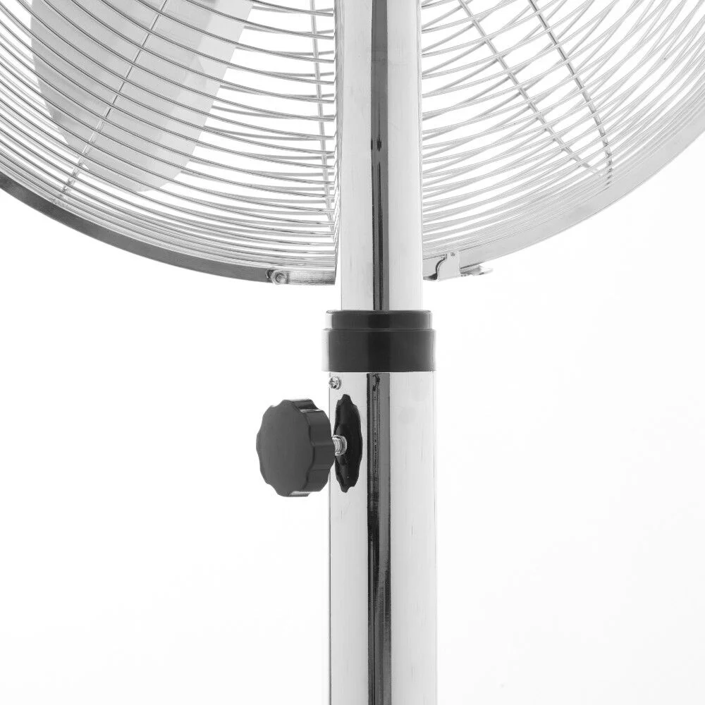 Ventilateur sur pied gris chromé Homday 40 cm