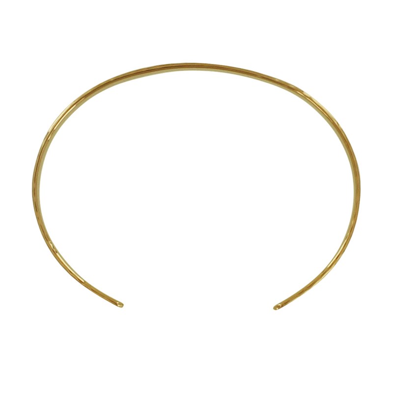 Bracelet Plaqué Or Demi Jonc Martelé