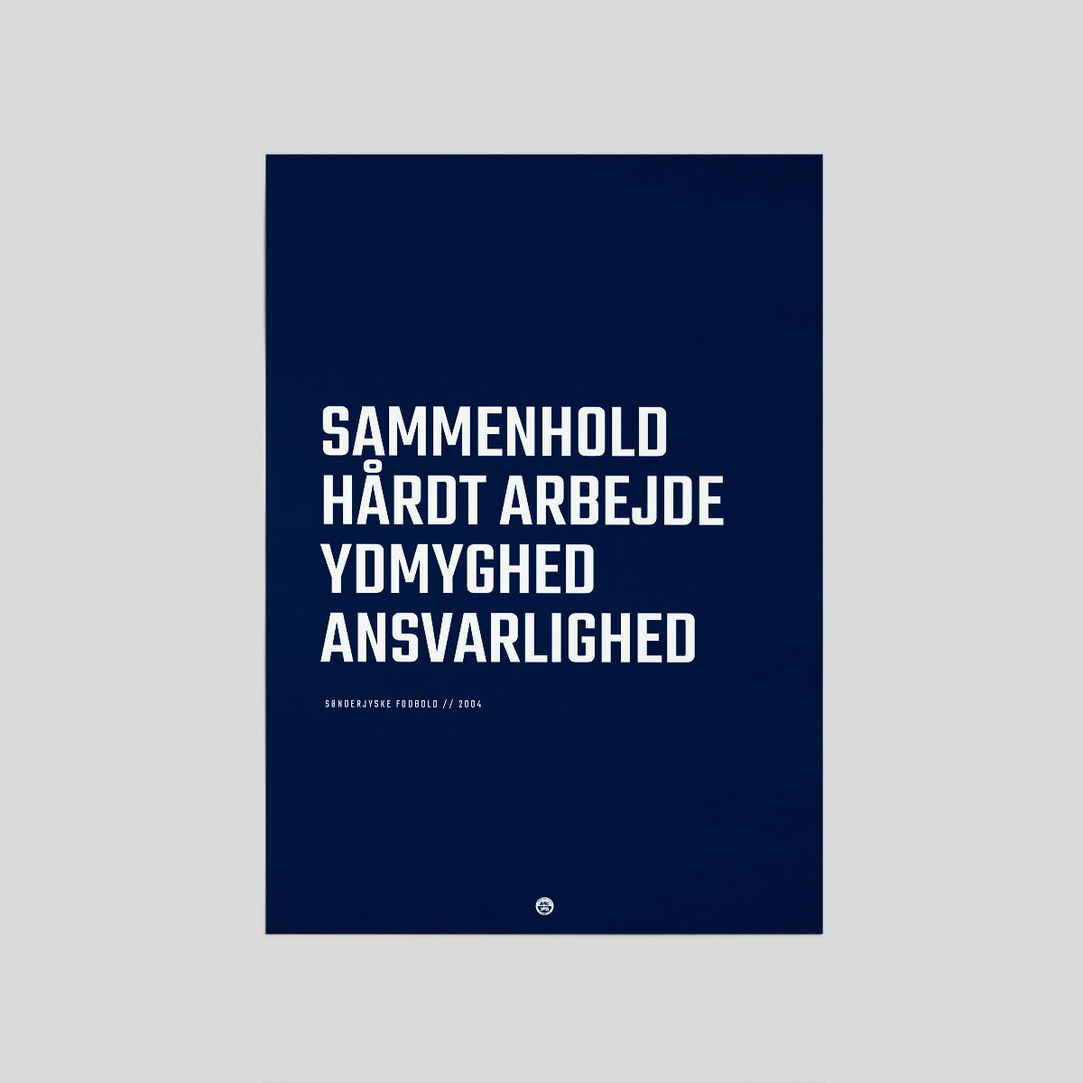 Sønderjyske Fodbold Plakat Citat 50x70 cm