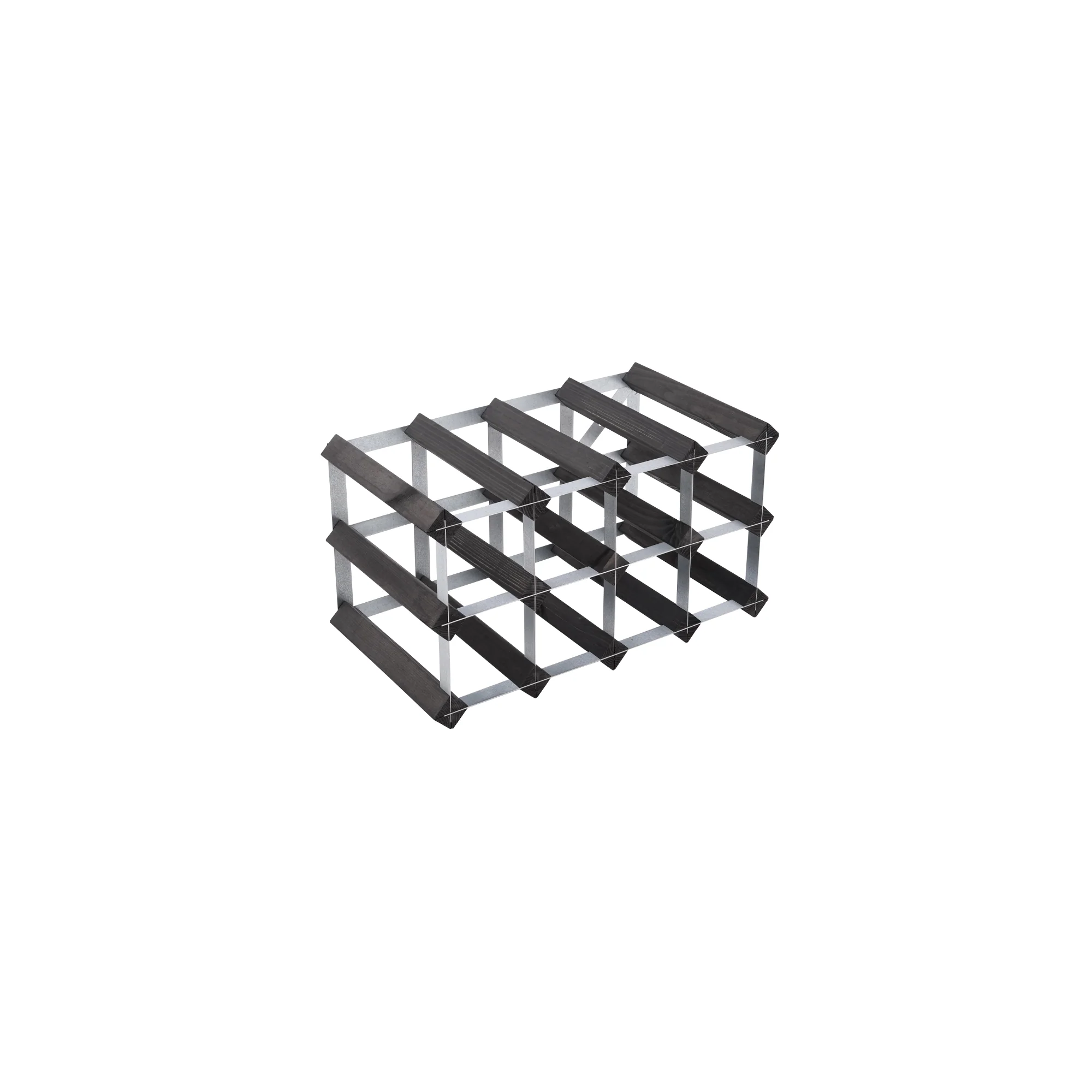 Traditional Wine Rack  Vinreol, 12 flasker - sort ask