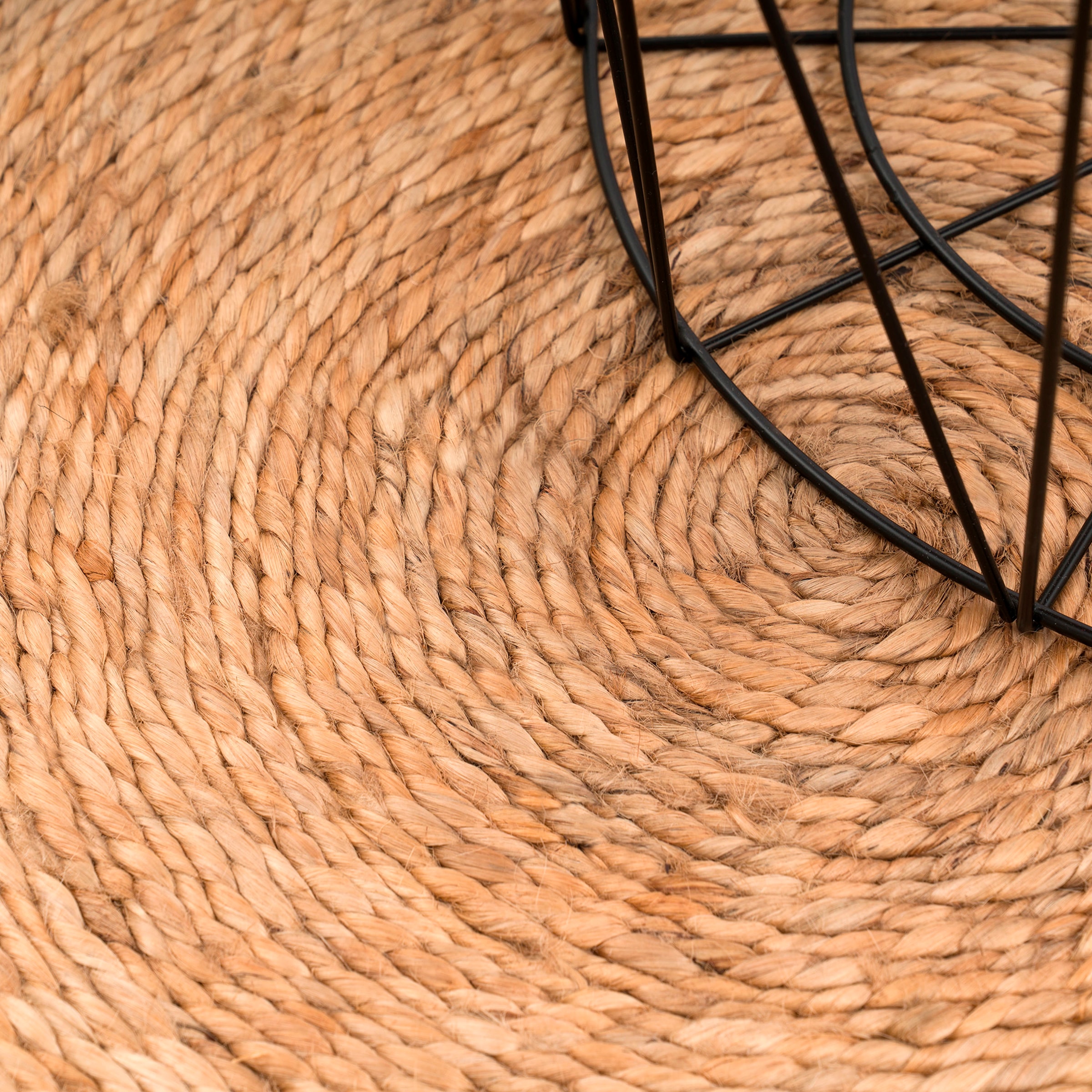 Paco Home Teppich »Viborg 597« rund 13 mm Höhe handgefertigter Natur-Teppich, Jute, Modern, Boho, Ethno