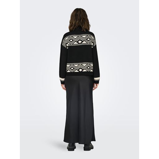 ONLY Victoria Striktrøje, Black, L