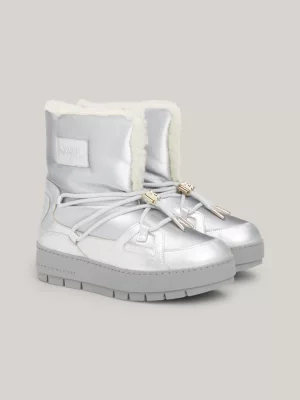 Botas de neve metálicas essenciais com forro quente