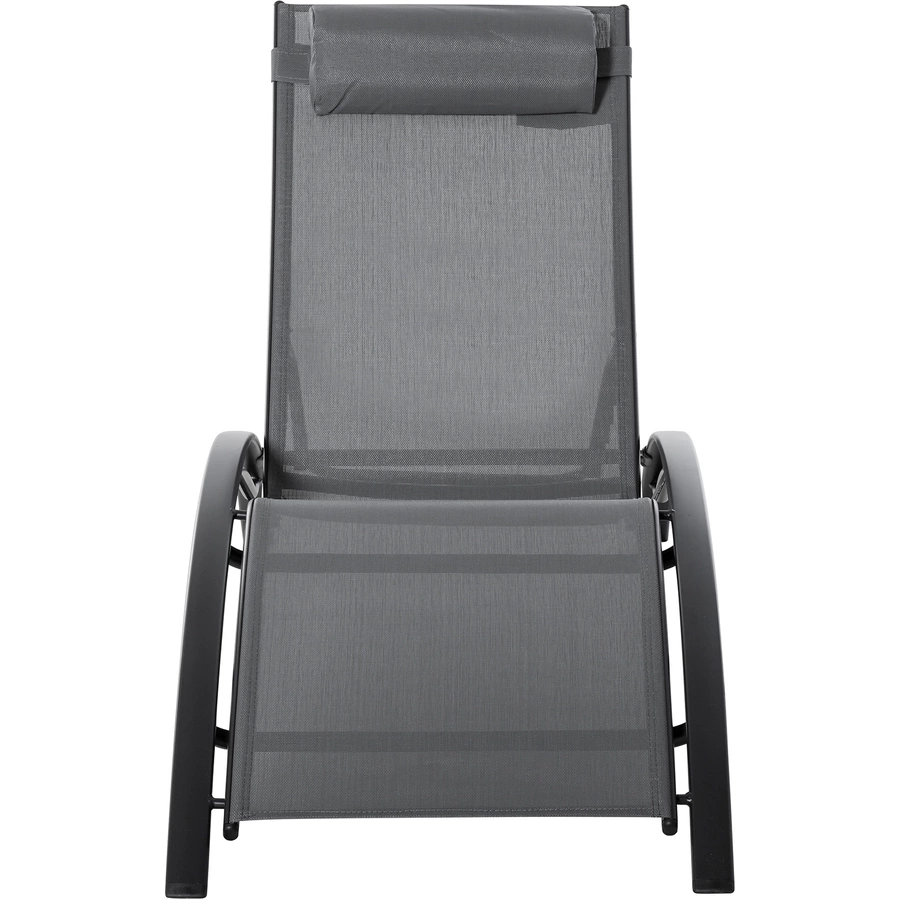 Outsunny Gartenliege mit abgerundetem Design grau
