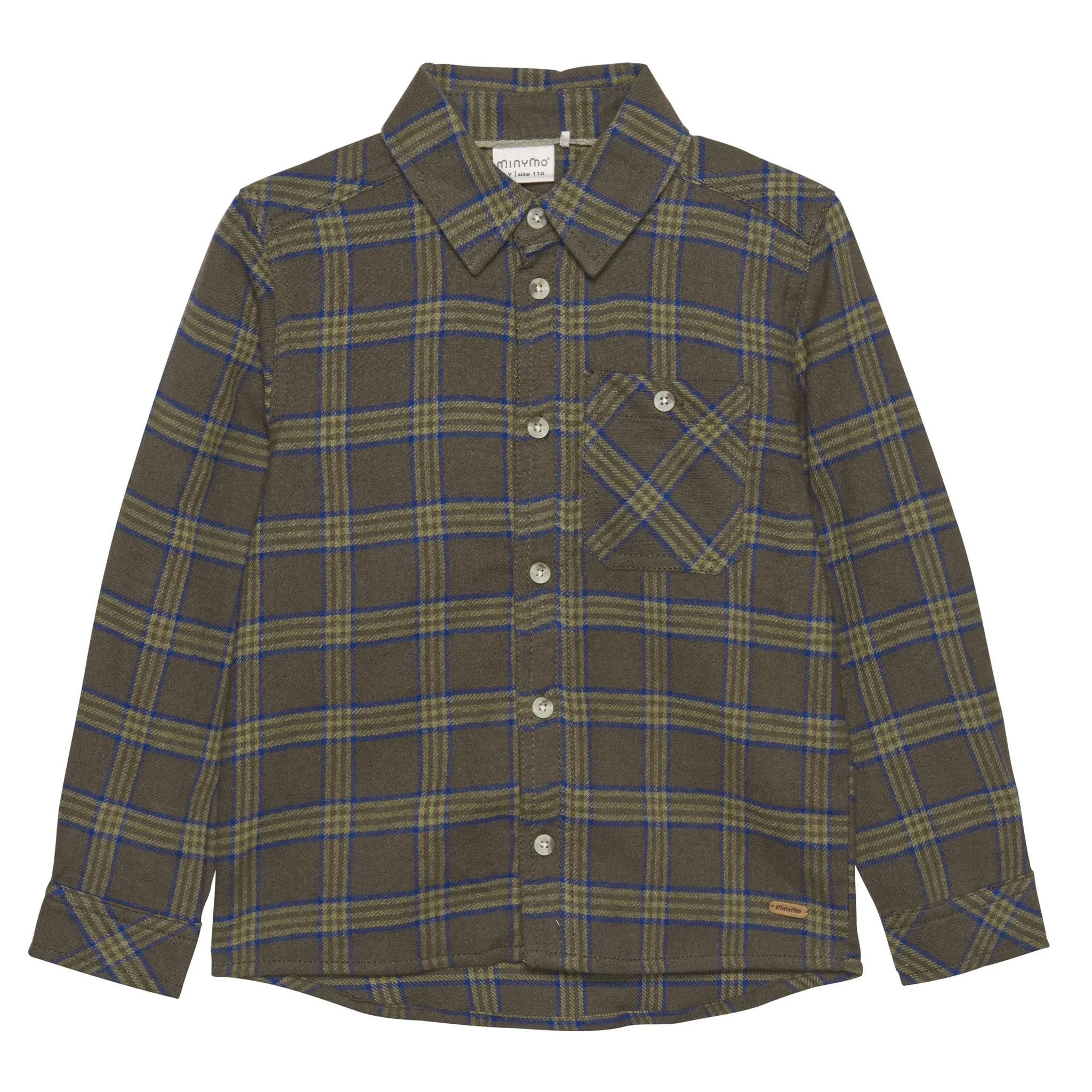 Minymo Chemise Carreaux Olive 3-8ans