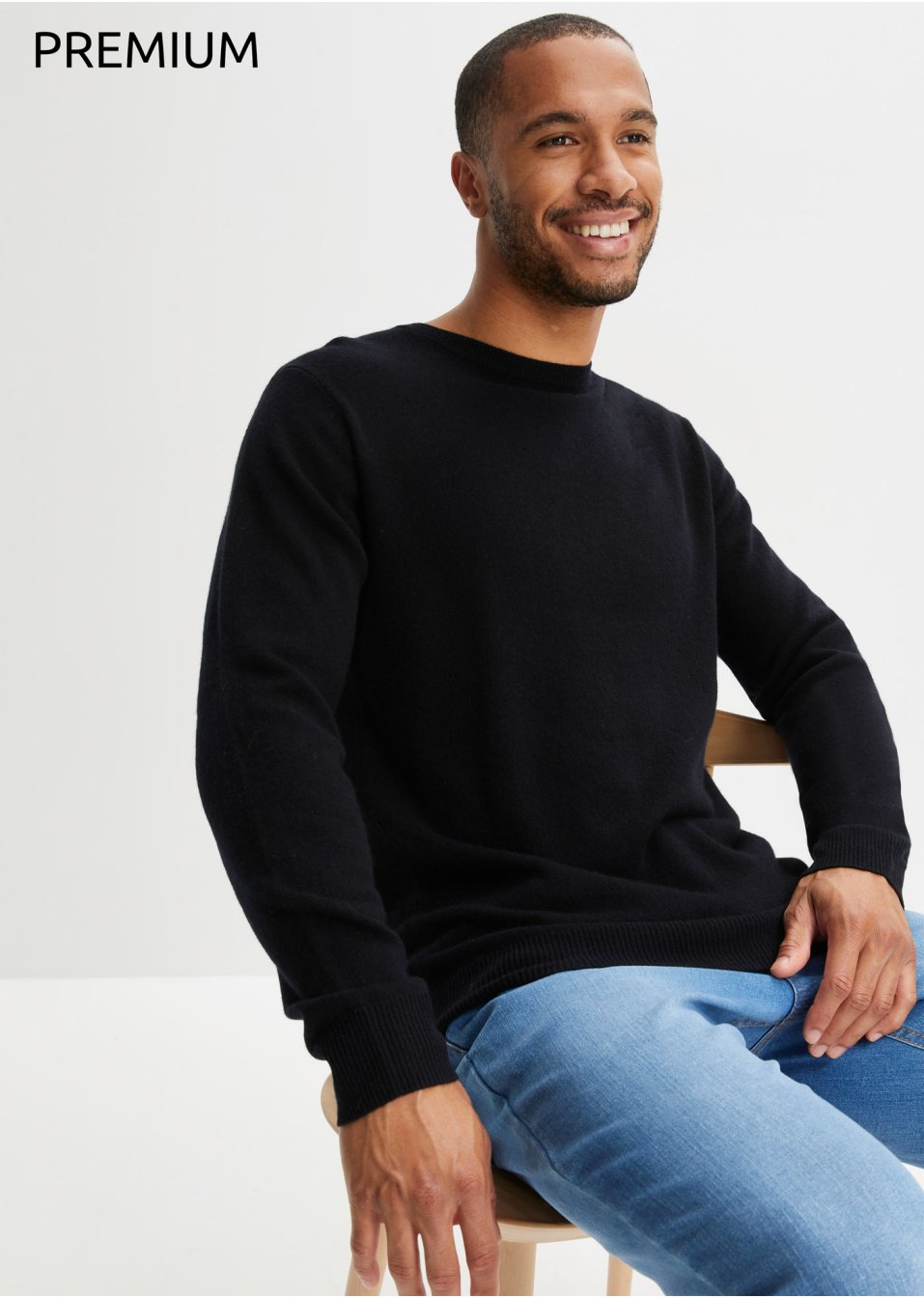 Pull en laine avec teneur en Good Cashmere Standard®, col rond