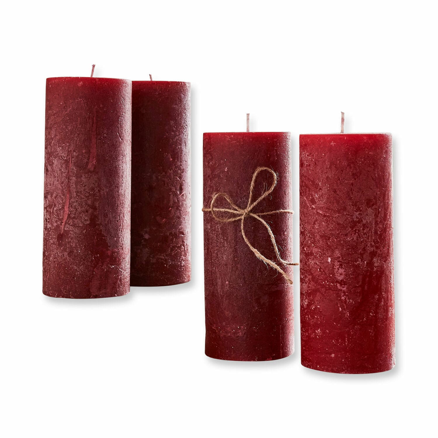 Kerze 4er Set Homel rot
