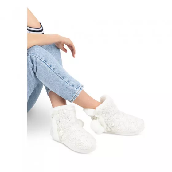 Chaussons bottines BLANC MERRY SCOTT