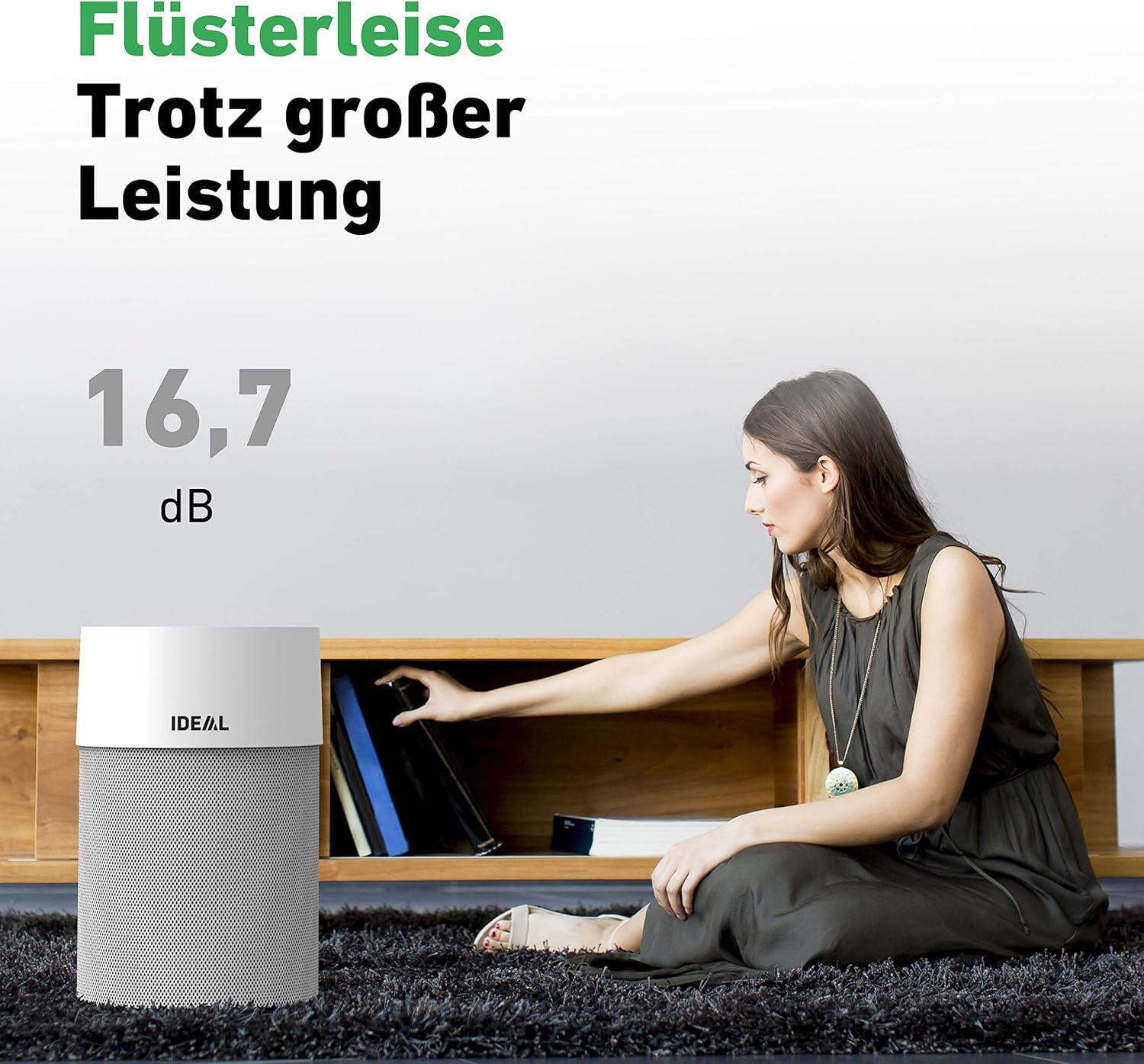 Luftreiniger IDEAL AP40 PRO bis 50m², HEPA- und Aktivkohlefilter, CADR 434 m³/h, 99,99% Filterleistung (Allergiker, Feinstaub, Pollen, Bakterien,), Made in Germany