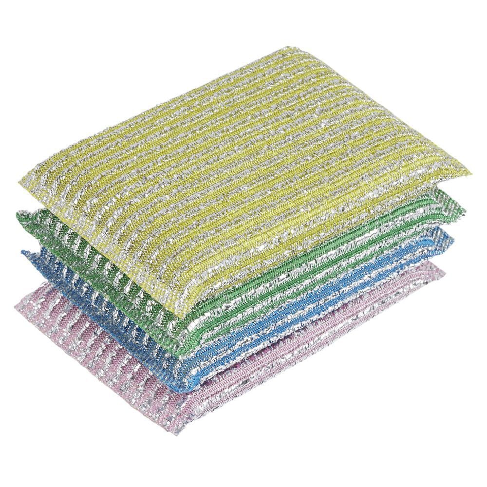 Éponge à récurer multi coloris x4
