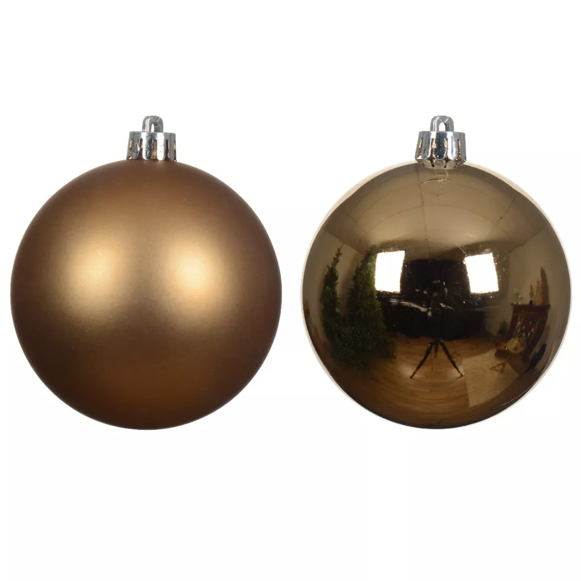 Lot de 12 boules de Noël (D60 mm) Alpine Noix de pécan