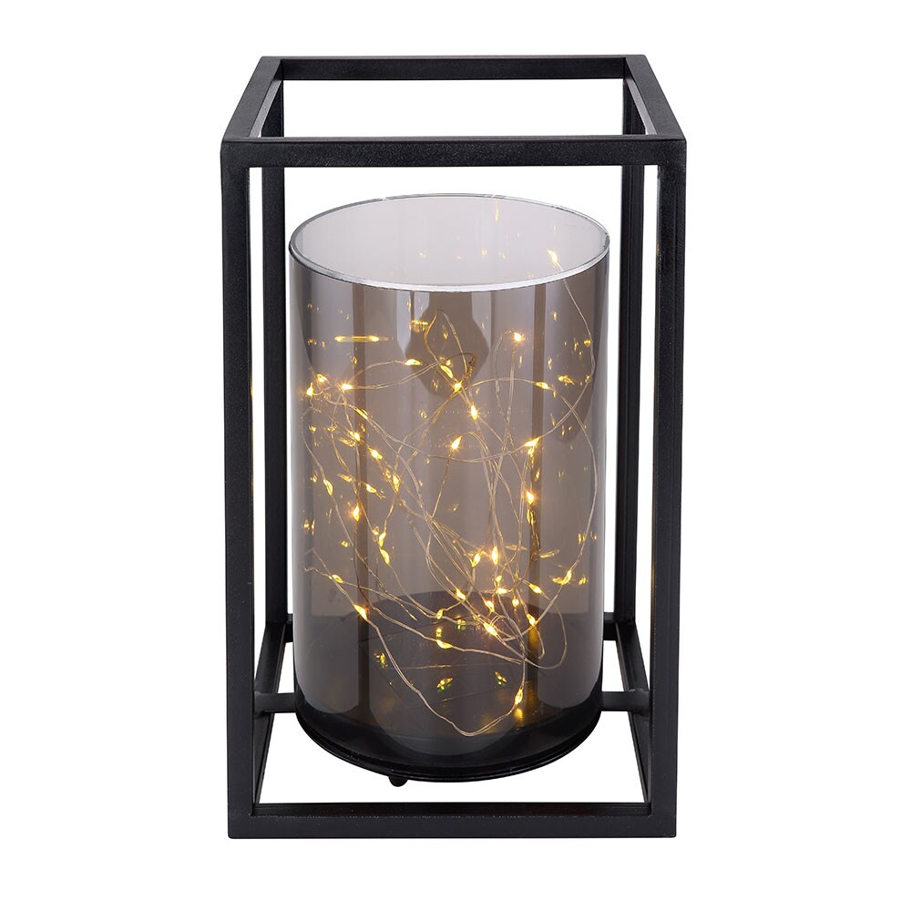 LED Solarleuchte, Gartendeko, schwarz, Lichterkette, H 28 cm
