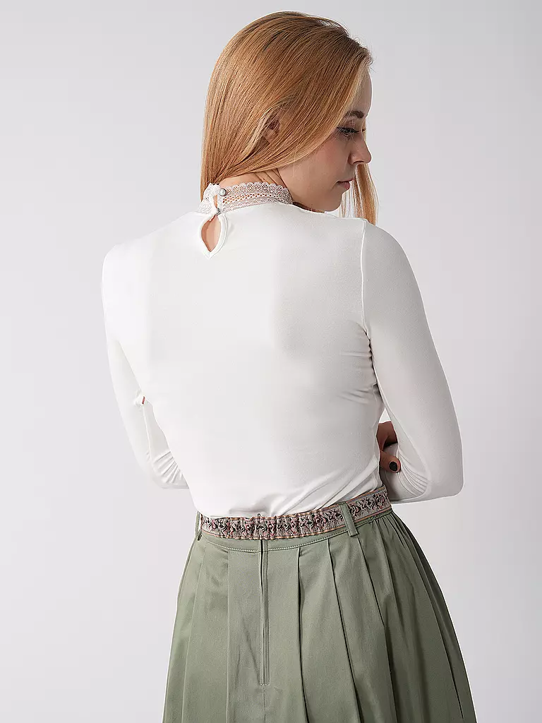 FELI & HANS Trachtenlangarmshirt PARNDORF weiss