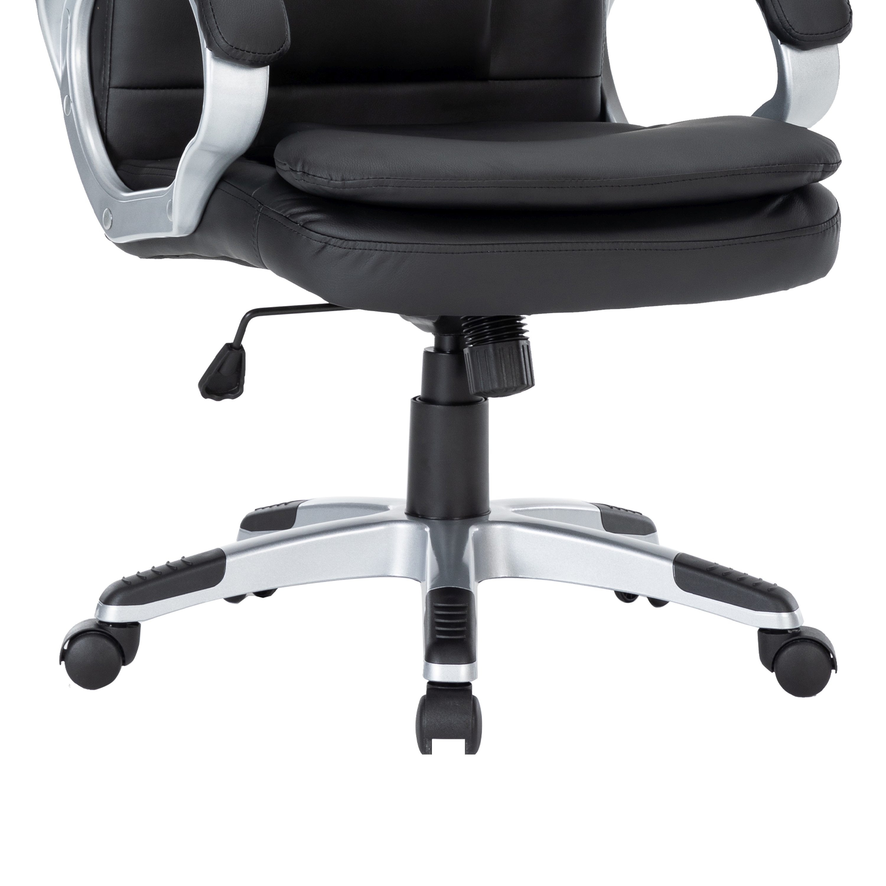 Bürostuhl Leder DORIN schwarz