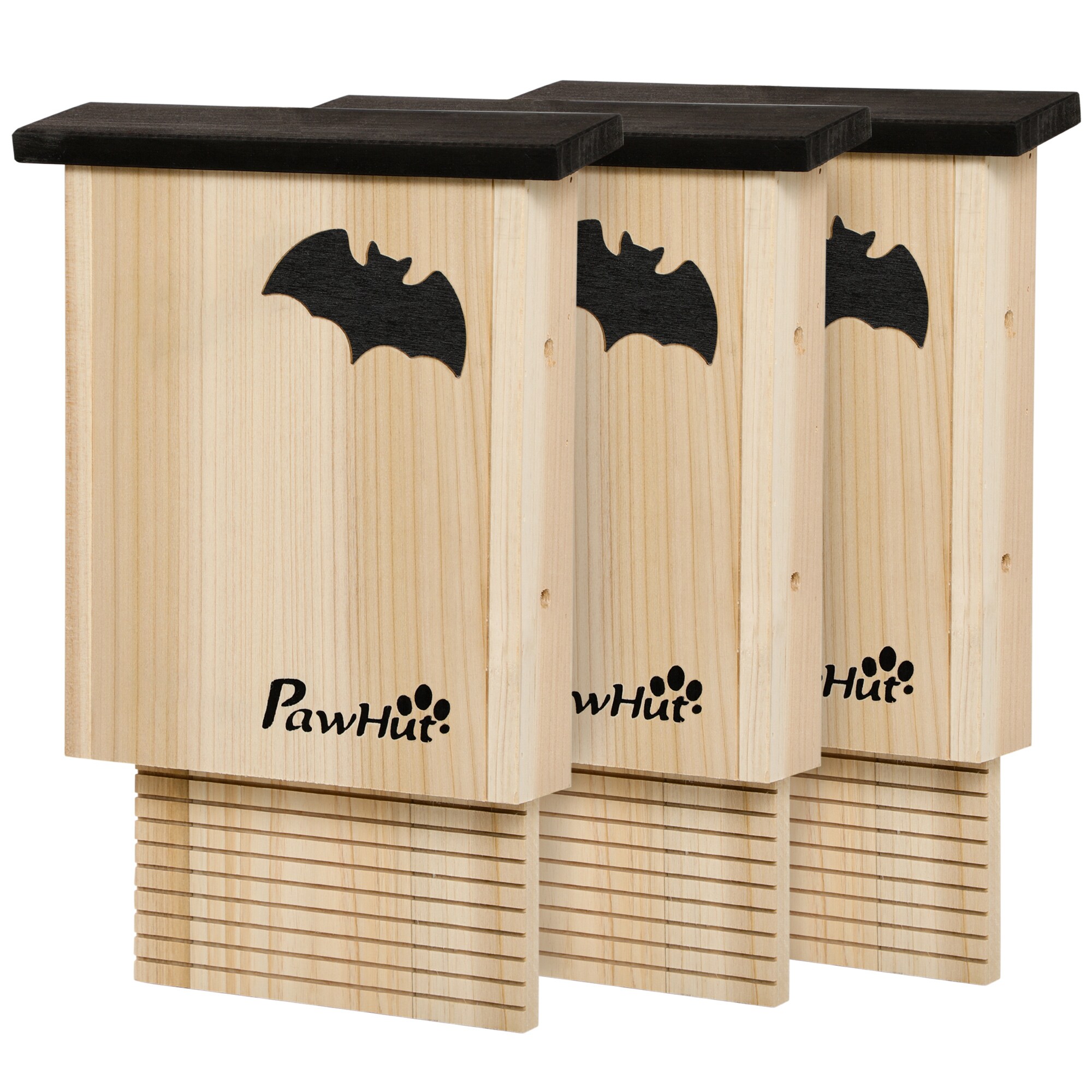 PawHut Fledermaushaus-Set für 2-3 Fledermäuse natur 25L x 6B x 37,5H cm