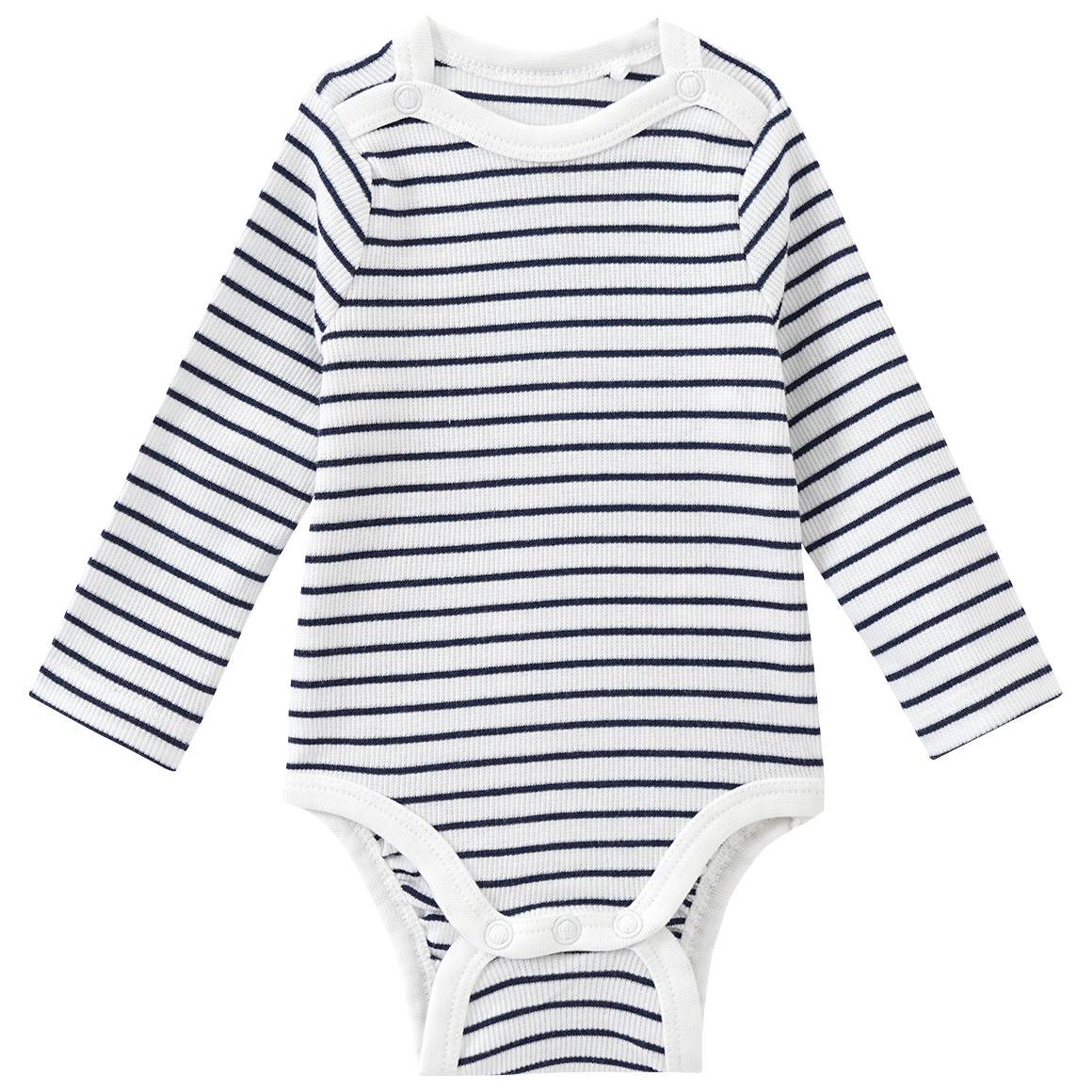 Topomini Newborn Strampler und Langarmbody im Set dunkelblau / weiss