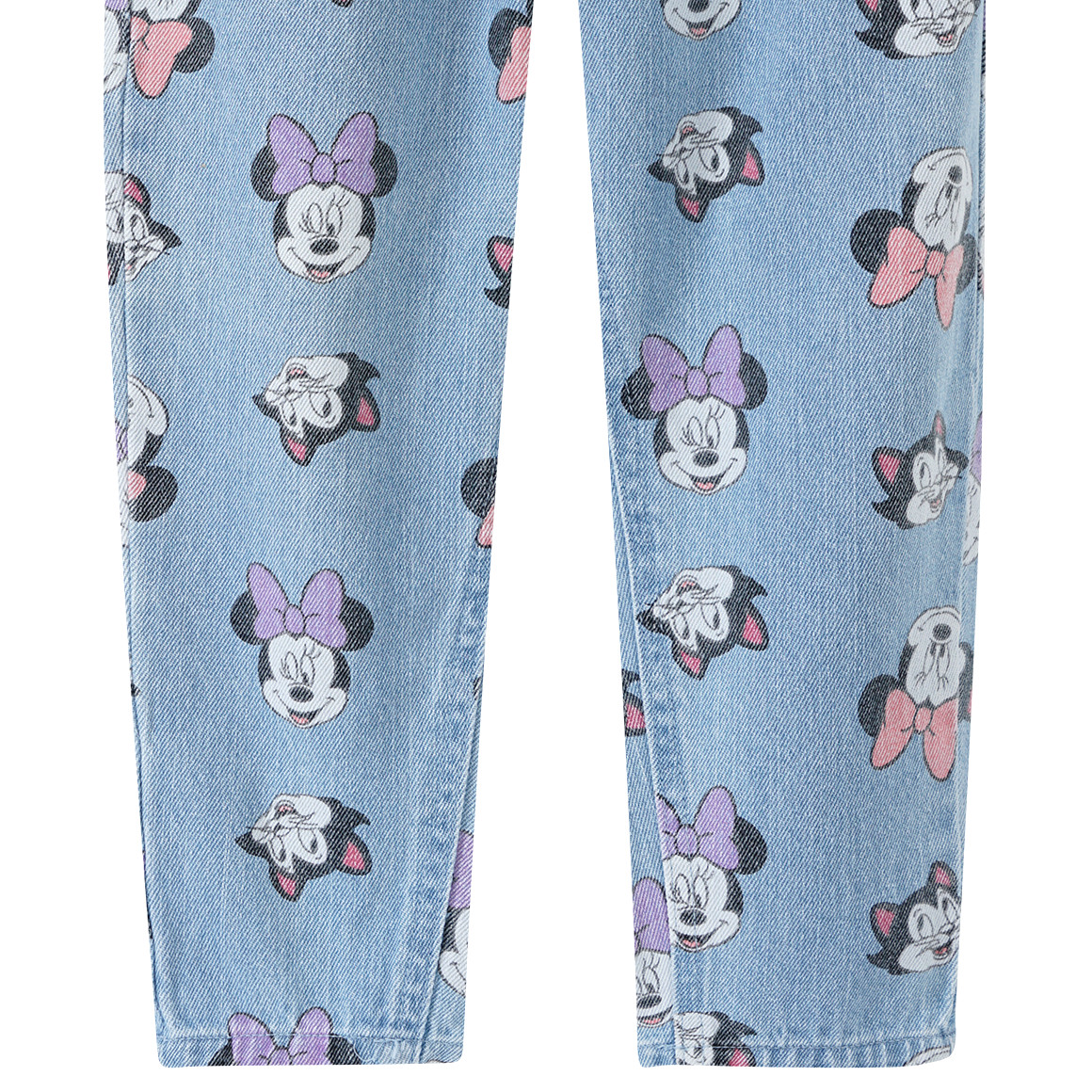 Topolino Minnie Maus Jeans mit Allover-Muster hellblau