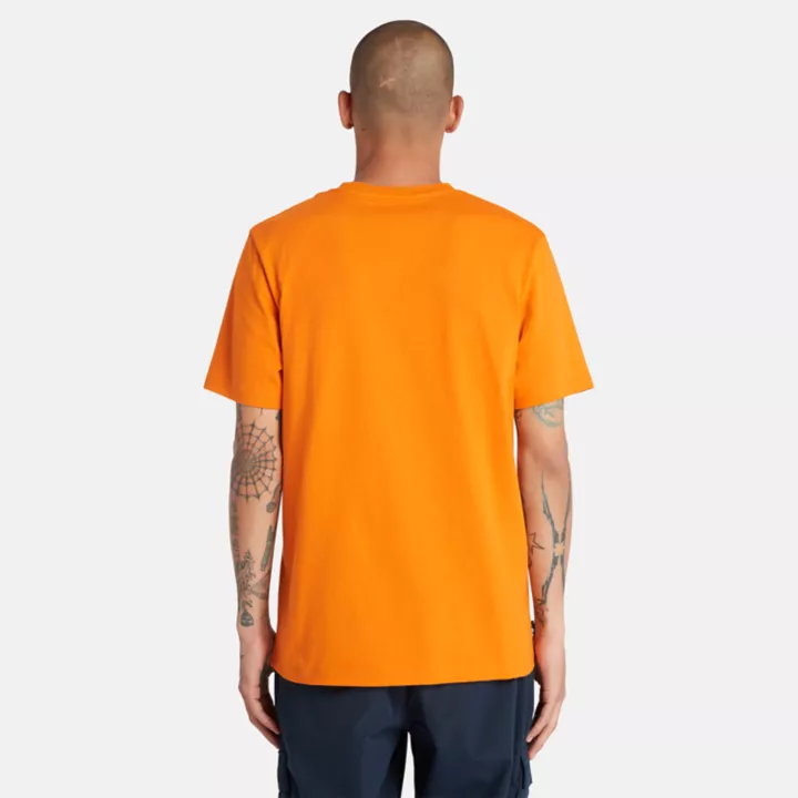 Camiseta masculina laranja da equipe Est. 1973
